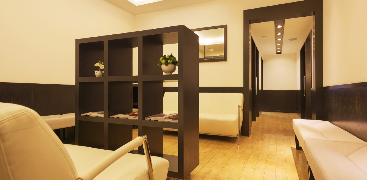 The waiting room at K Ladies Clinic Shinjuku